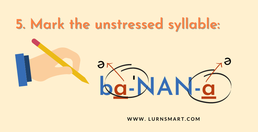 unstressed syllable